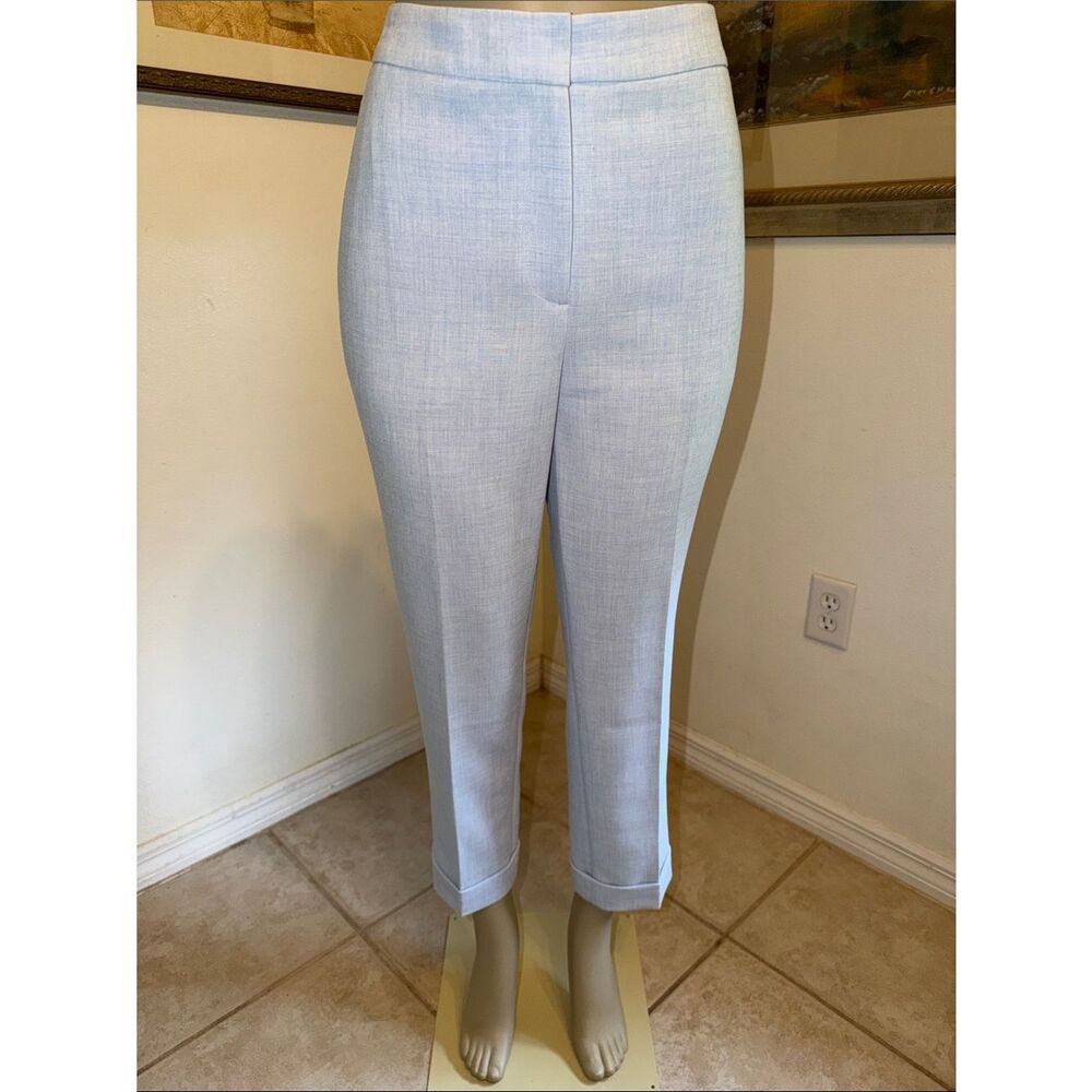 NWT Ann Taylor “The Ankle” Light Blue Heathered Pants - Size 8 - Picture 4 of 13